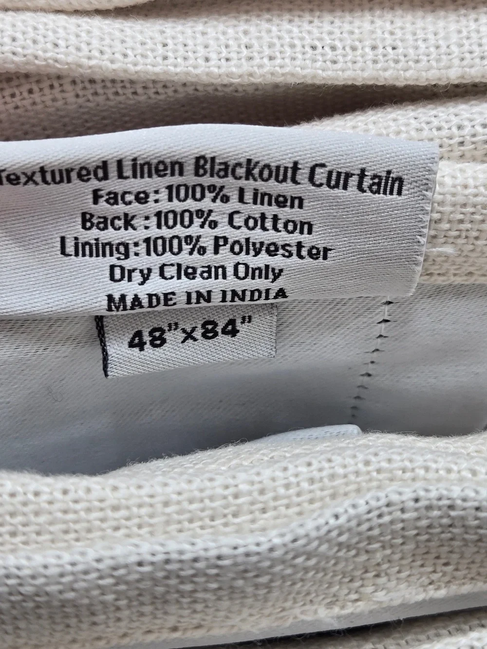 NWT QUINCE Set 2 48x84 Heavyweight European Linen Room Darkening Curtains 0136